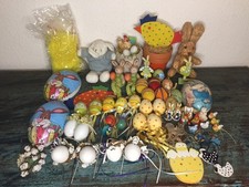 +50 Teile Oster Deko Konvolut ca. 2,5 kg Ostereier Hasen Figuren Aufhänger