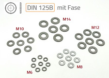 5 Stück Unterlegscheiben DIN 125B M8 (8,4x16x1,6) Stahl 200HV Zinklamelle