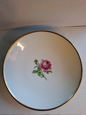 Gebäckteller Schale Schüssel Fürstenberg Porzellan Rose Goldrand 21cm