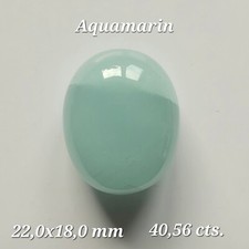 Aquamarin Blau Oval Cabochon
