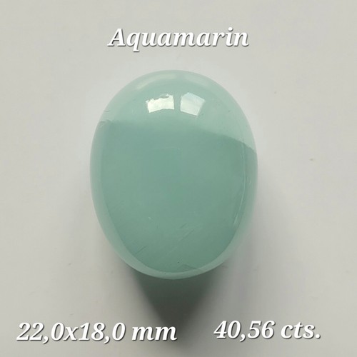 Aquamarin blau oval - oval, cabochon