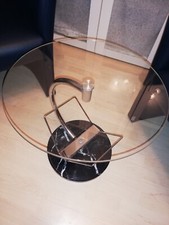 Kleiner runde  Beistell -Glastisch