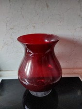 Partylite Windlichtglas Dekoglas Burgund rot P9099