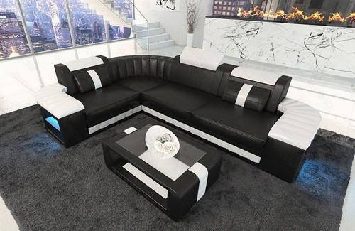 Ecksofa leder couch - leder,