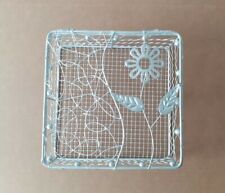 Künstlerisches Netz silber Metalldraht quadratisch Ordnung Box Korb