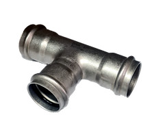 NiroSan T-Stück Edelstahl Press Fitting Pressfitting V4A M / V 15, 18, 22, 35