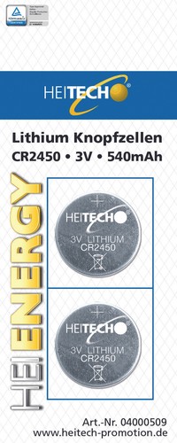 Knopfzellen cr2450 3v - knopfzellen,