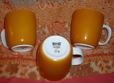 ikea 3 x kaffeebecher 20370 orange weiß VINTAGE? sweden Henkel-Becher