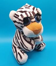 Niedlicher weißer Tiger mit großen blauen Augen Stofftier Plüschtier 16 cm