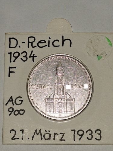 Reichsmark silber 1934 f - reichsmark,
