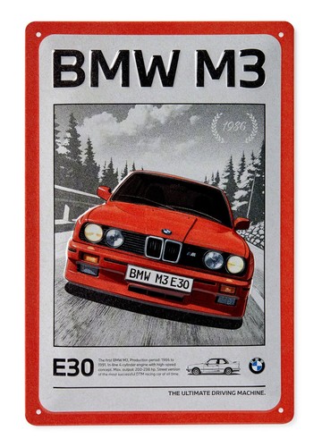Bmw e30 blechschild - m3,