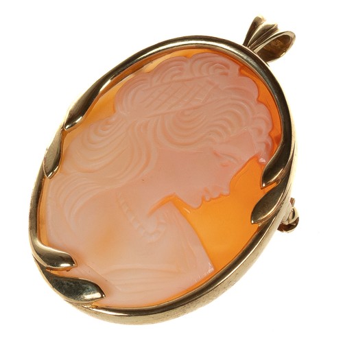 Muschel cameo anhänger - muschel,