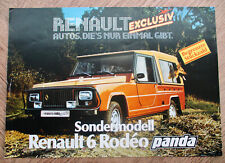Sondermodell Renault 6 Rodeo Panda  A4 2S. ca.1976 Deutsch Prospekt Brochure 446