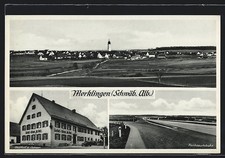AK Merklingen /Schwäb. Alb, Gasthof zum Ochsen, Reichsautobahn, Teilansicht 