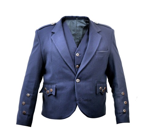 Herren marineblau wolle - wolle, kilt
