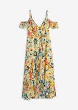 Chiffonkleid mit jacquard - chiffonkleid,