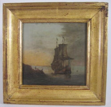 Ölgemälde Segelschiff vor