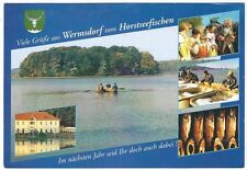 Ü616 AK GROßFORMAT WERMSDORF HORSTSEE FISCHEN FISCH ADEL SACHSEN TEICHWIRTSCHAFT