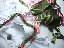 Dirndl Trachtenkleid Balkonett Kleid Dirndel Landhauskleid Bluse Gr.  42