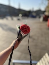 Handgefertigte Häkelrose - Geschenkideen - Kunstblume - schöne Rose 