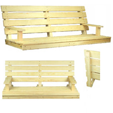 QLS Sitzbank aus Holz Sitz zur