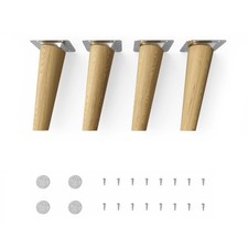 4x sossai® Holzfüße Eiche -