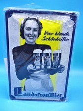 Landskron Bier Blechschild Kellnerin ca. 20x30 cm ku92