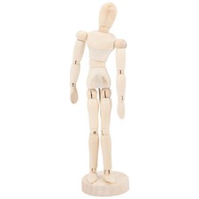  Hölzerne Zeichenpuppe aus Holz, menschliche Figur, Desktop-Dekoration,