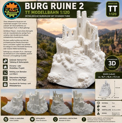 Burg ruine modellbahn - burg, 2