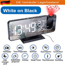 Projektion wecker Temperatur Tischuhr Funkuhr Uhr Datum Wecker Alarm Digital DHL
