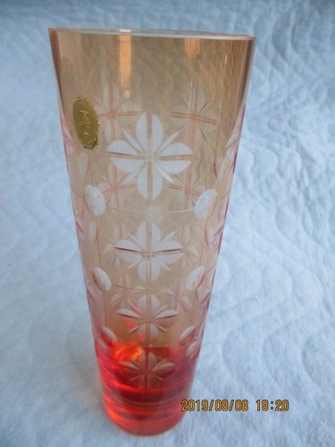 Vintage glas kristallvase - vintage,
