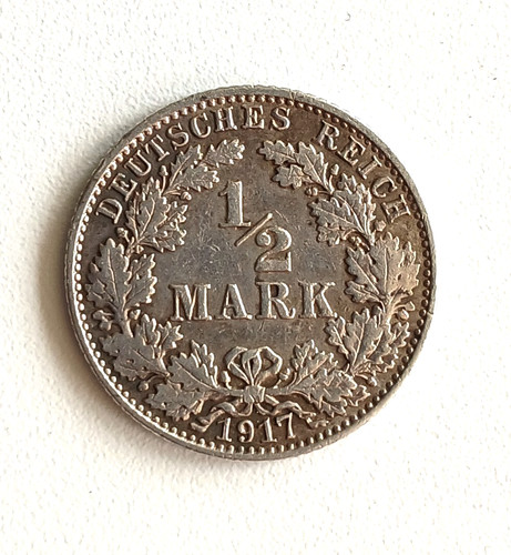 Deutsches reich mark - deutsches, 1/2