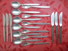 WMF Cromargan Stockholm 18 Teile Menübesteck 6 Messer  6 Löffel  6 Gabeln - gut