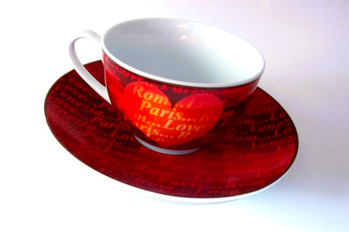 PORZELLAN-KAFFEE-HERZ-TASSE-FL