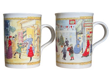 2x Fine Bone China Kaffeetasse Teetasse Sammler Weihnachten Tasse Mug