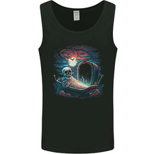 Ein Sarg Und Skelett In Einem Friedhof Halloween Herren Weste Tanktop