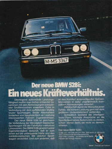 Bmw 528i reklame - (e12),
