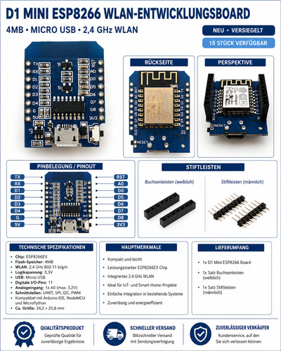 Mini esp8266 wifi - d1,