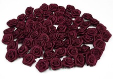100 Satinrosen 15mm Rosenköpfe Bastelblumen Satinröschen Hochzeit Streudeko Deko