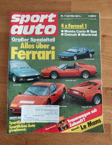 Sport auto 1983 ferrari - auto, 07/1983