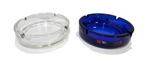 Zwei glas aschenbecher - glas, aschenbecher-set's