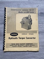 British Twin Disc Hydraulischer Drehmomentwandler Handbuch SM117 Modell 6-S-1500