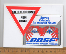 alter Aufkleber : BOSE Better sound... Stereo im ganzen Raum   (K)
