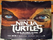 TEENAGE MUTANT NINJA TURTLES 3D MOVIE FILM BANNER STOFF 250 x 180 CM 2014 SELTEN