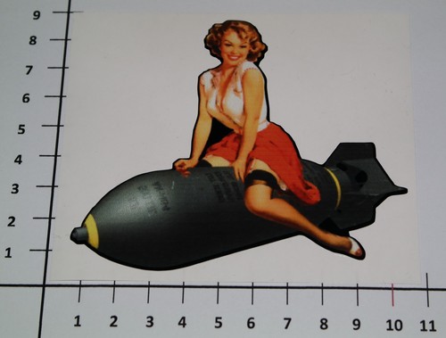 Pin bombshell aufkleber - up,