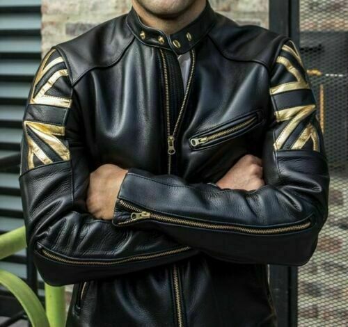 Realskin herren biker - herren, vintage