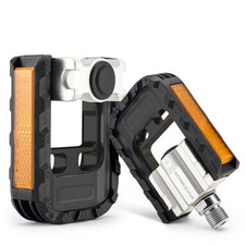 ROCKBROS Fahrradpedale Klapppedal Alu klappbare Pedale mit Reflektoren Faltrad