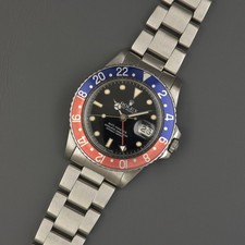 ROLEX GMT Master 16750 1982 vintage 40mm Pepsi Plexiglas Oyster