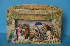 Antik Papier Krippe Hl