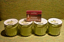 4 er Set LÖVSKOGSLUND Ikea Mini-Duftkerzen im Glas, Apfel kleine 4 Gläschen 